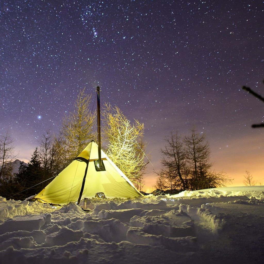 dîner montagnard sur le feu