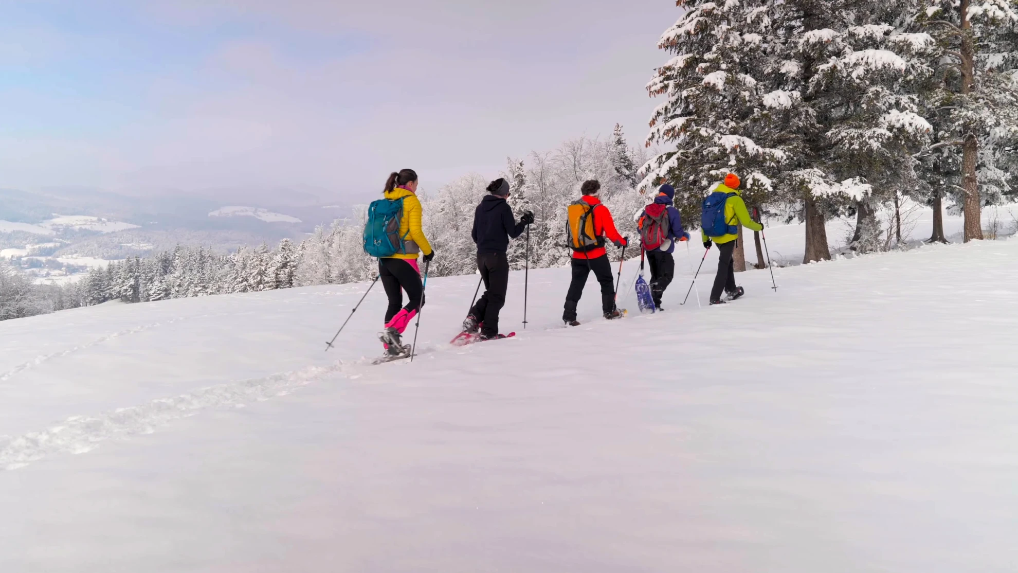 Initiation à la raquette à neige sur le Vercors