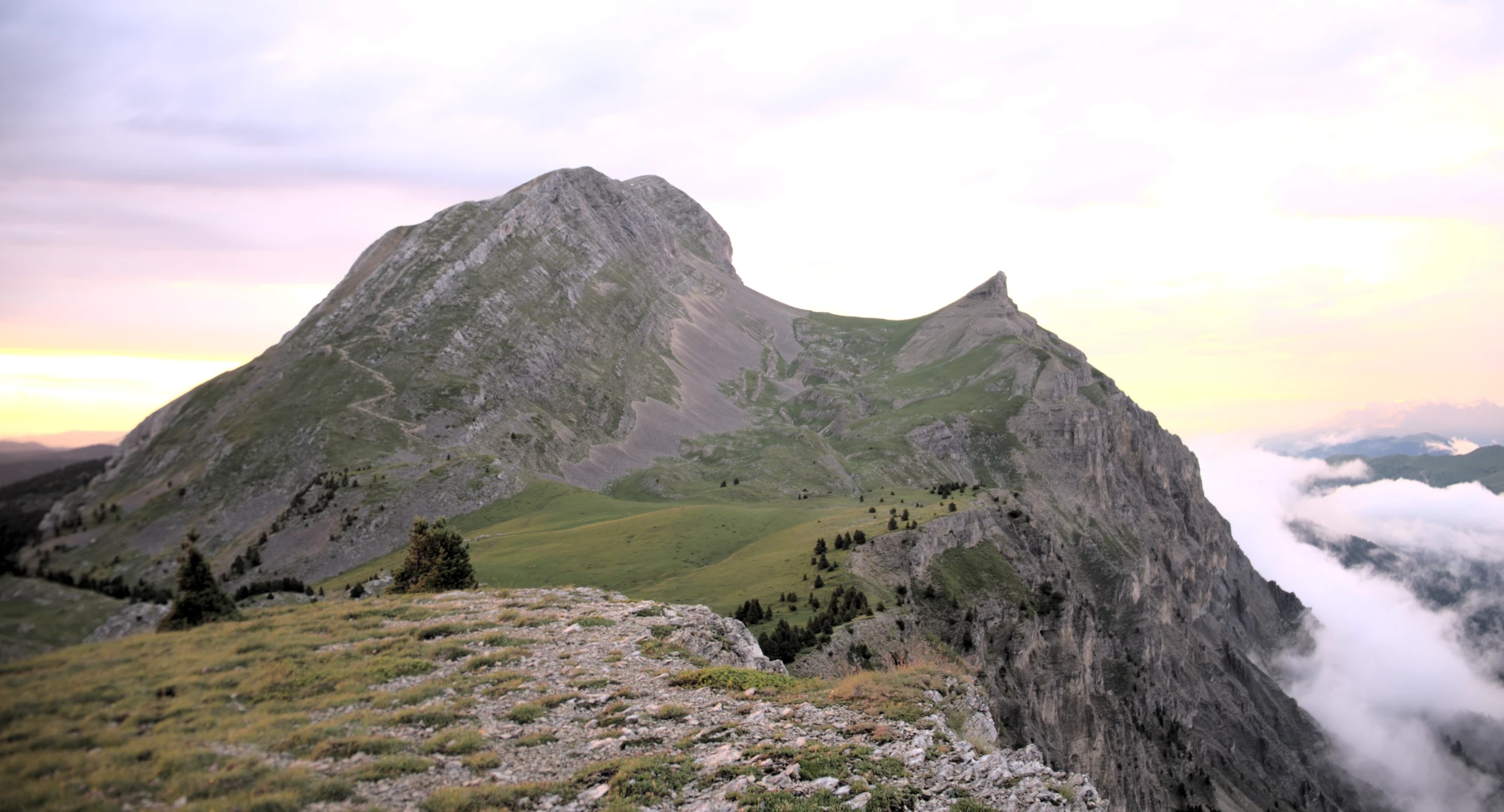 Vu sur le Grand Veymont depuis le Pas des Bachassons